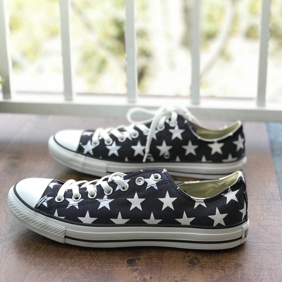 NWT Converse CT OX B/W Stars 🌟 M AUTHENTIC - Picture 2 of 8